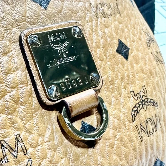 MCM Fursten Visetos Small Belt Bag In Cognac - Picture 4 of 10